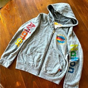 Aviator Nation Kids Hoodie Heather Gray size 14
